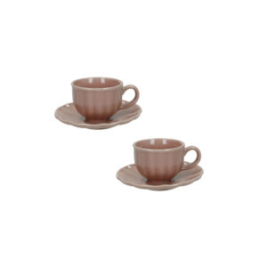 Set 2 tazzine da caffè Calipso rosa cipria