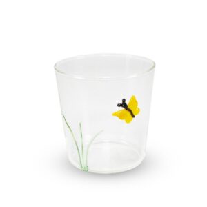 Bicchiere con farfalla