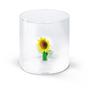 Bicchiere con girasole